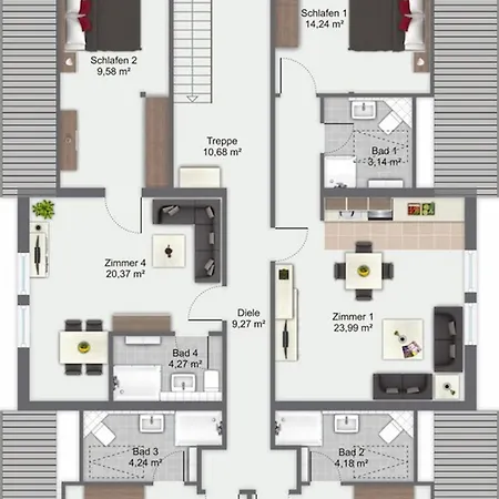 Ferienhaus Kleine Freiheit Haus- Max 15 Personen